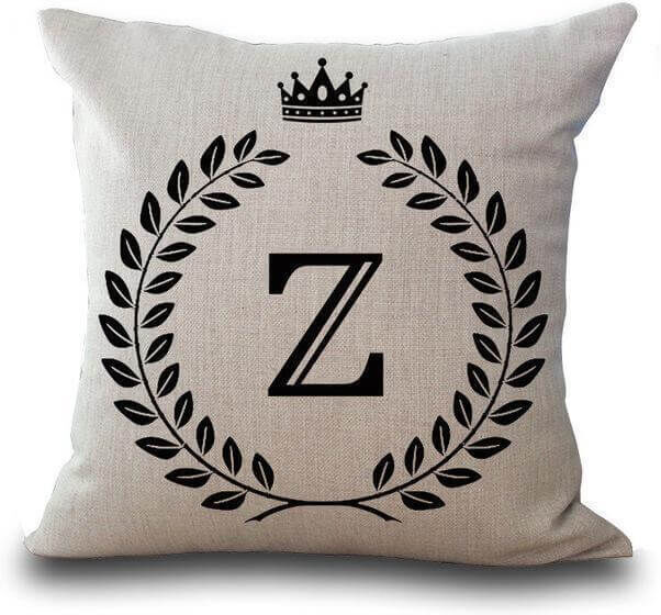 Mounteen Personalized Alphabet Pillow Cover