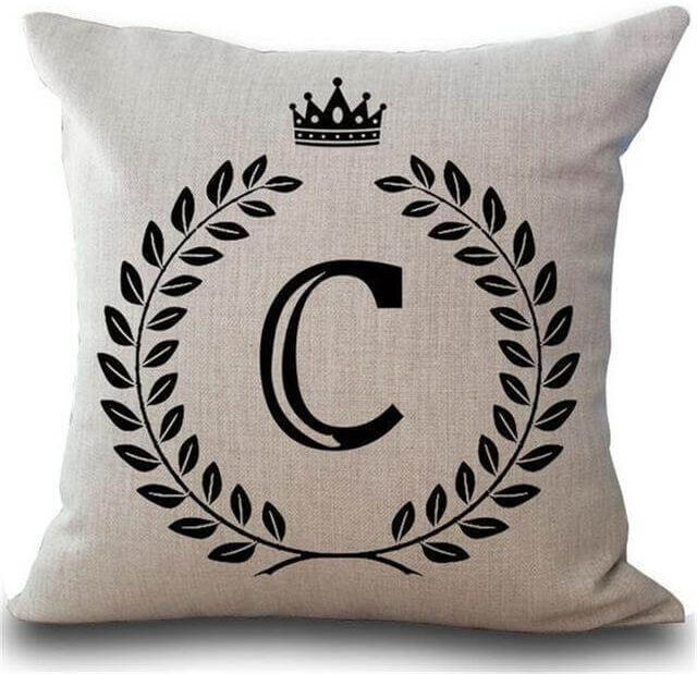 Mounteen Personalized Alphabet Pillow Cover