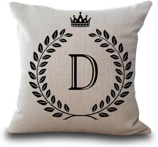 Mounteen Personalized Alphabet Pillow Cover