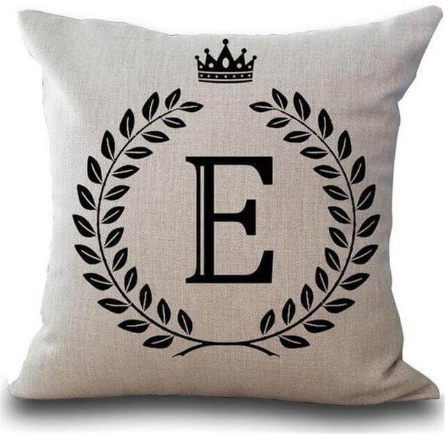 Mounteen Personalized Alphabet Pillow Cover