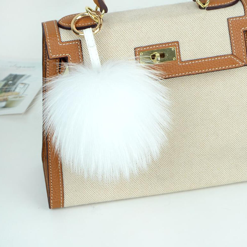 Mounteen Fur Charm Puff Ball Purse Keychain