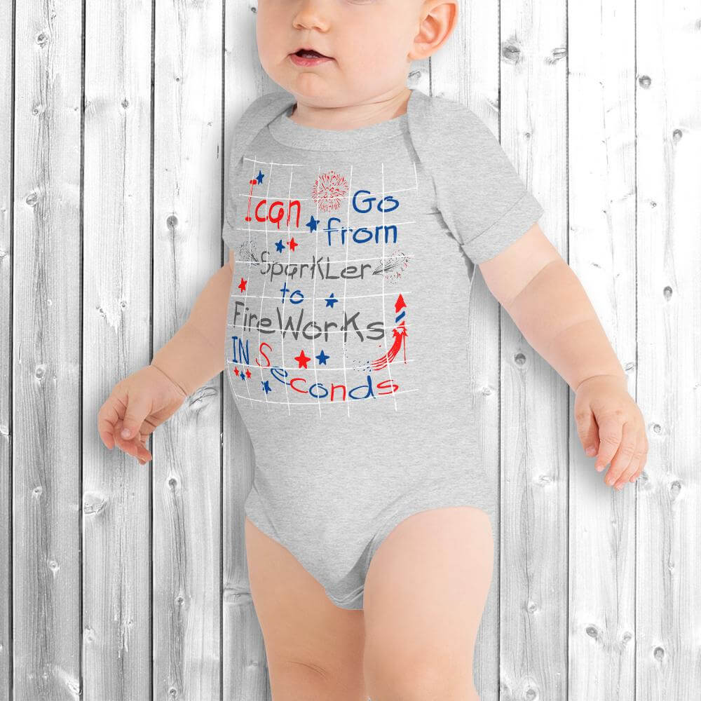 Printful Sparkler To Fireworks Baby Onesie