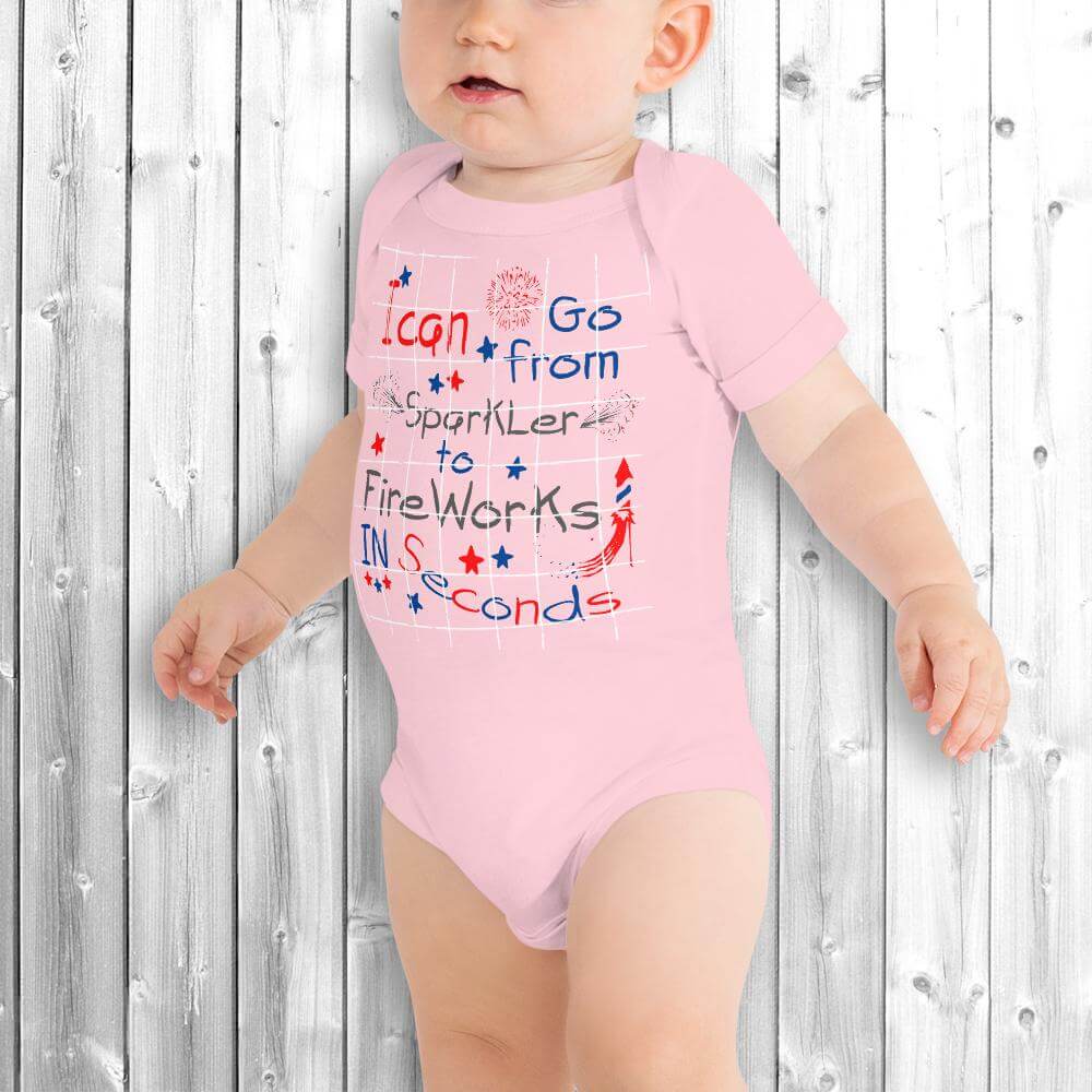 Printful Sparkler To Fireworks Baby Onesie