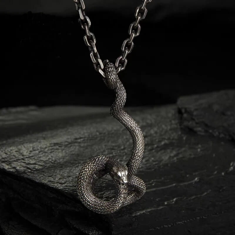 Mounteen Snake Spooky Halloween Stainless Steel Necklace