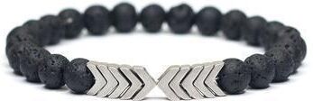 Mounteen Arrow Lava Stone Bracelet