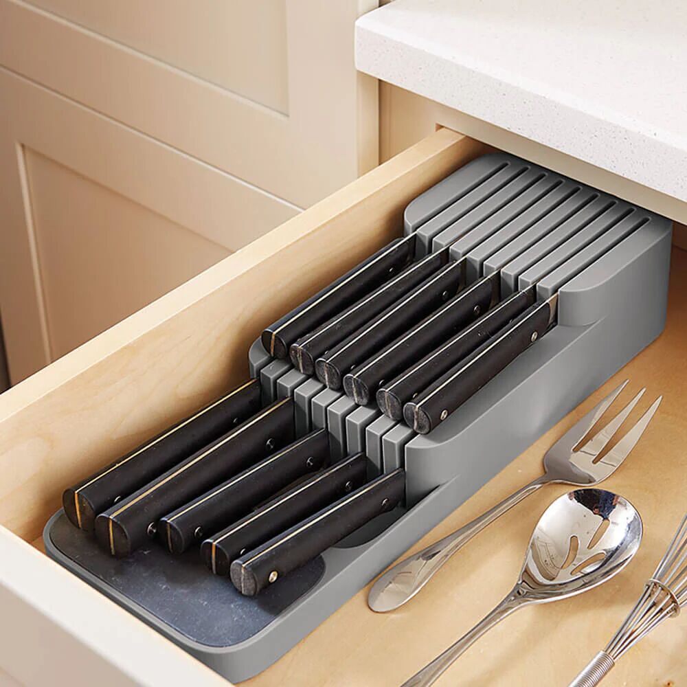 Mounteen Compact Cutlery Organizer Kitchen Drawer Tray