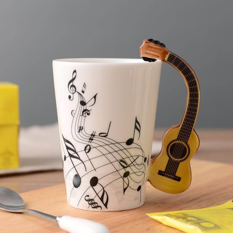 Mounteen Novelty Guitar Ceramic Mug