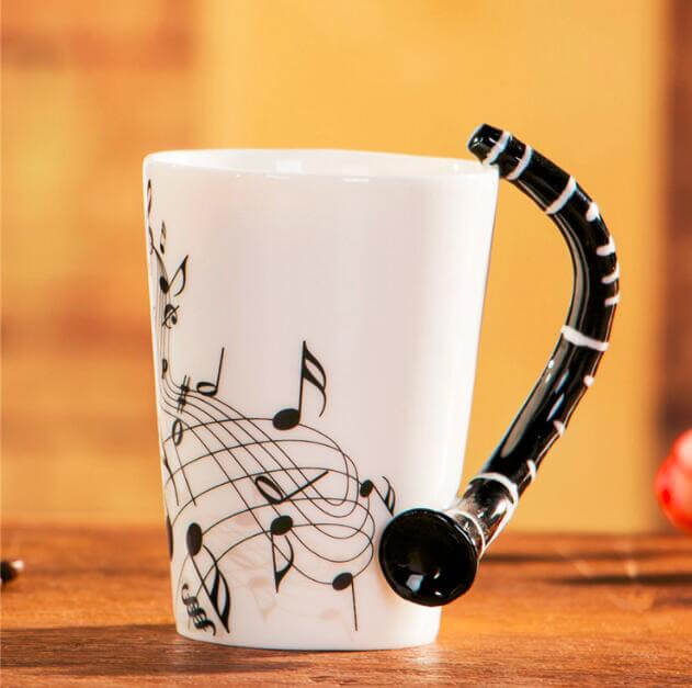 Mounteen Novelty Guitar Ceramic Mug