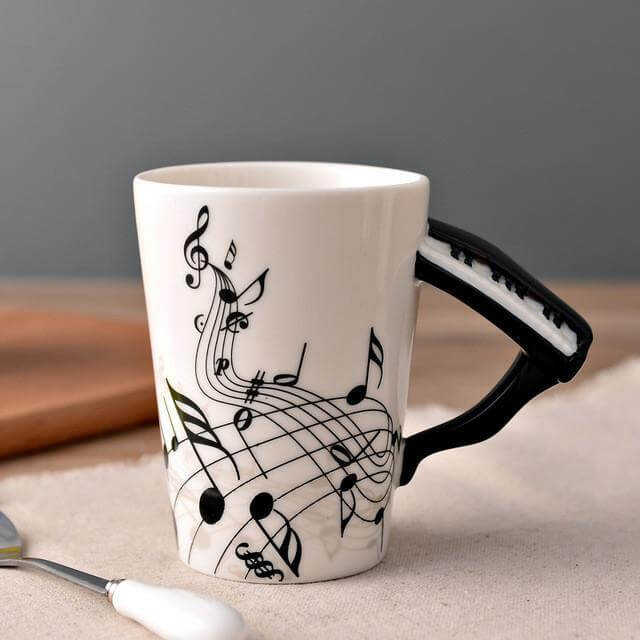 Mounteen Novelty Guitar Ceramic Mug