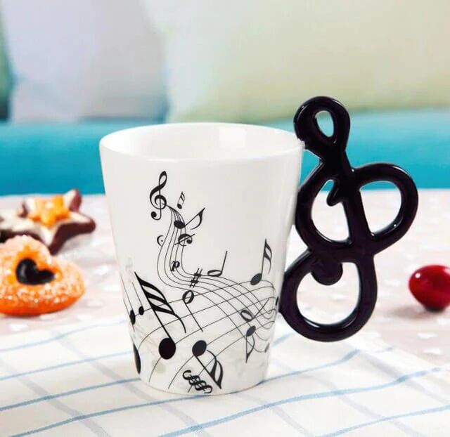 Mounteen Novelty Guitar Ceramic Mug