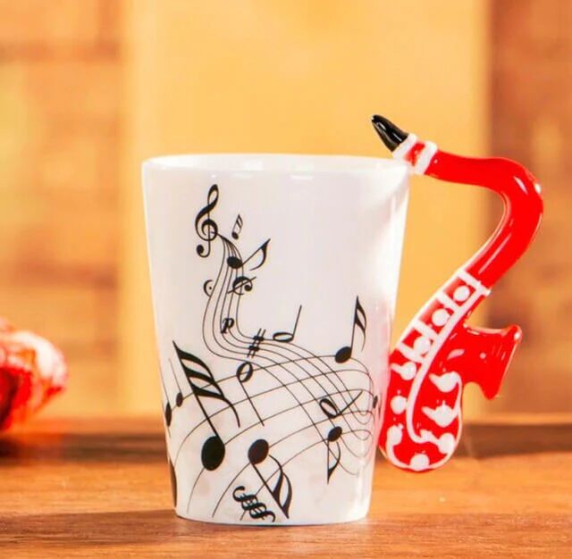 Mounteen Novelty Guitar Ceramic Mug