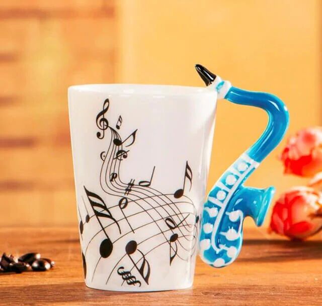 Mounteen Novelty Guitar Ceramic Mug