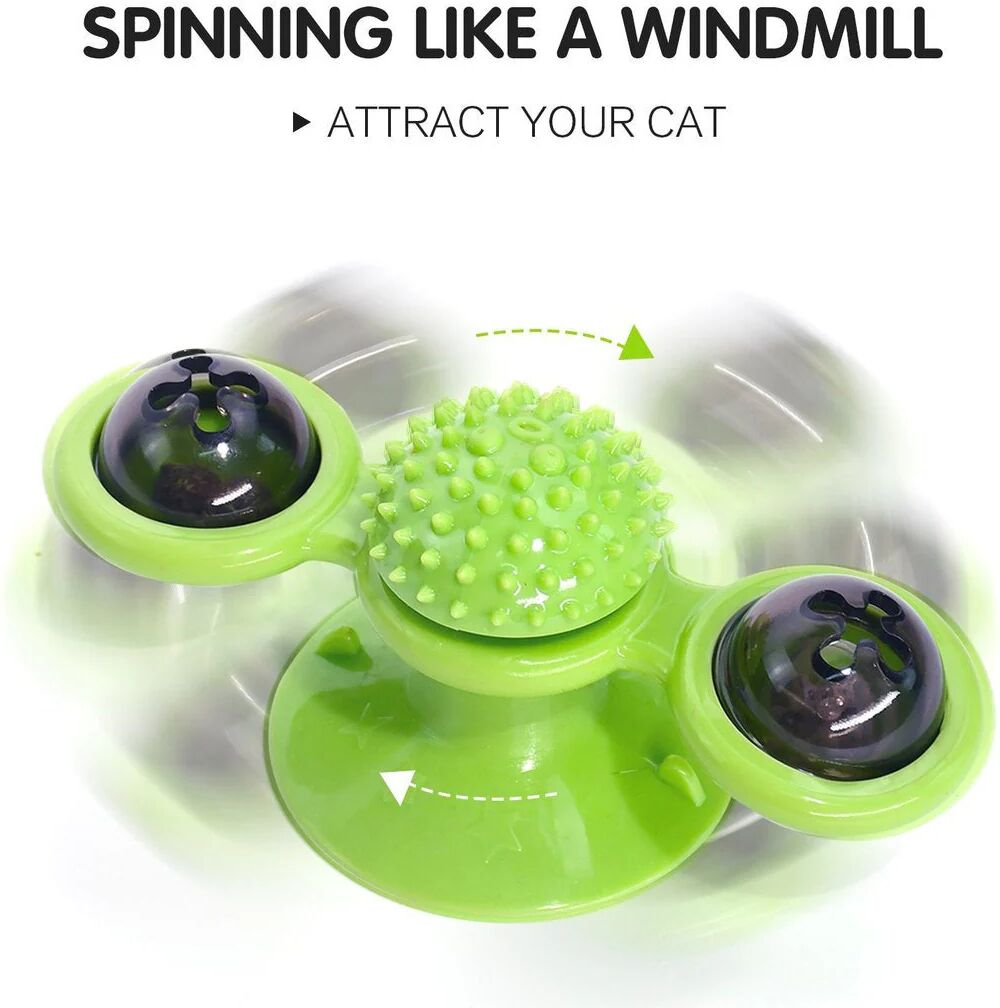 Mounteen Rotating Windmill Cat Toy For Chewing, Swatting & Rubbing