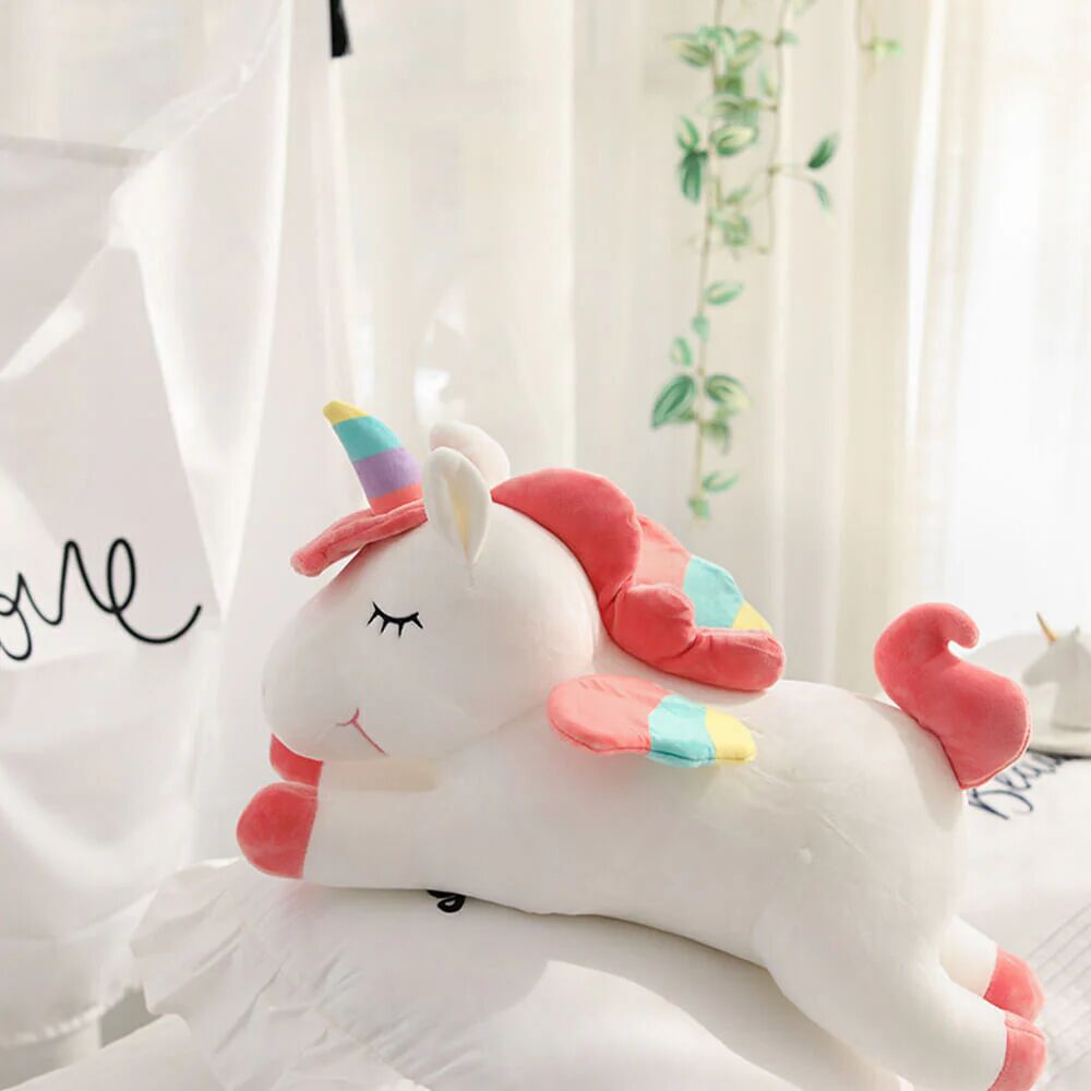 Mounteen Cute & Fluffy Rainbow Unicorn Plush Toy