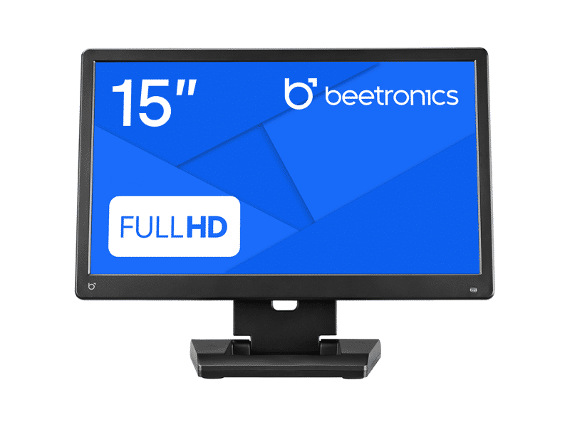 15 Inch Monitor with HDMI, VGA, AV, Video   Full HD 1080p 16:9 panel   Professional Use   15HD2 Beetronics