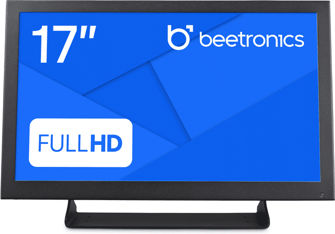 17" Monitor with HDMI Metal  - Full HD 1080P   Recessed, flush, panel, rack mountable   Beetronics