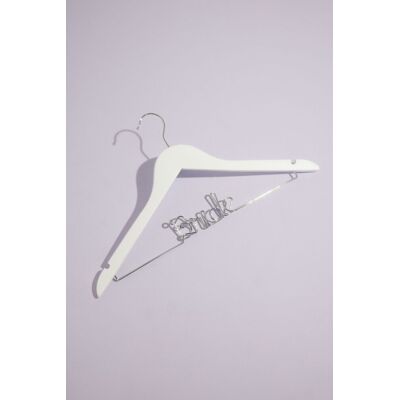 DB Studio Script Bride Hanger in White David's Bridal DB Studio Script Bride Hanger in White David's Bridal