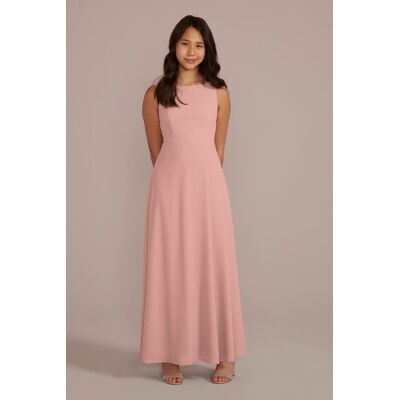 Celebrate DB Studio Chiffon Junior Bridesmaid Dress With Tie Back in Ballet Size: 18 David's Bridal Celebrate DB Studio Chiffon Junior Bridesmaid Dress With Tie Back in Ballet Size: 18 David's Bridal