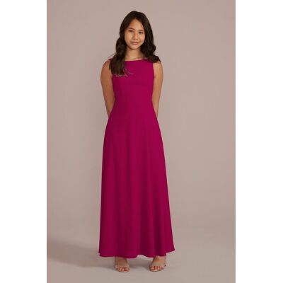 Celebrate DB Studio Chiffon Junior Bridesmaid Dress With Tie Back in Berry Size: 18 David's Bridal Celebrate DB Studio Chiffon Junior Bridesmaid Dress With Tie Back in Berry Size: 18 David's Bridal