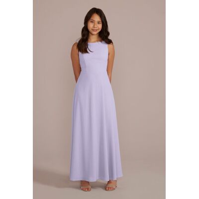 Celebrate DB Studio Chiffon Junior Bridesmaid Dress With Tie Back in Iris Size: 8 David's Bridal Celebrate DB Studio Chiffon Junior Bridesmaid Dress With Tie Back in Iris Size: 8 David's Bridal