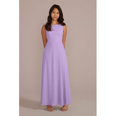 Celebrate DB Studio Chiffon Junior Bridesmaid Dress With Tie Back in Lavender Size: 18 David's Bridal Celebrate DB Studio Chiffon Junior Bridesmaid Dress With Tie Back in Lavender Size: 18 David's Bridal