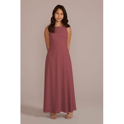 Celebrate DB Studio Chiffon Junior Bridesmaid Dress With Tie Back in Chianti Size: 18 David's Bridal Celebrate DB Studio Chiffon Junior Bridesmaid Dress With Tie Back in Chianti Size: 18 David's Bridal