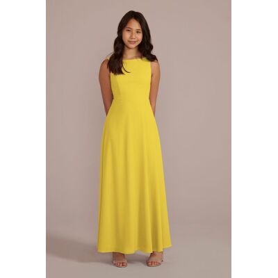 Celebrate DB Studio Chiffon Junior Bridesmaid Dress With Tie Back in Sunflower Size: 18 David's Bridal Celebrate DB Studio Chiffon Junior Bridesmaid Dress With Tie Back in Sunflower Size: 18 David's Bridal