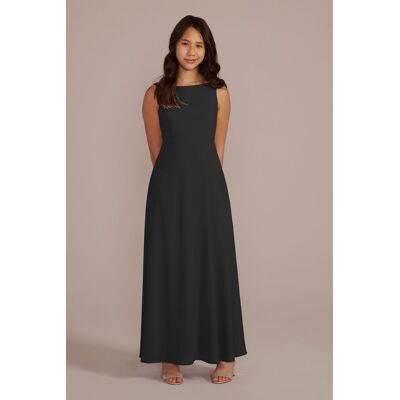 Celebrate DB Studio Chiffon Junior Bridesmaid Dress With Tie Back in Black Size: 18 David's Bridal Celebrate DB Studio Chiffon Junior Bridesmaid Dress With Tie Back in Black Size: 18 David's Bridal