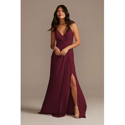 Celebrate DB Studio Jersey A-Line Dress With Knot Detail in Wine Size: 30 David's Bridal Celebrate DB Studio Jersey A-Line Dress With Knot Detail in Wine Size: 30 David's Bridal