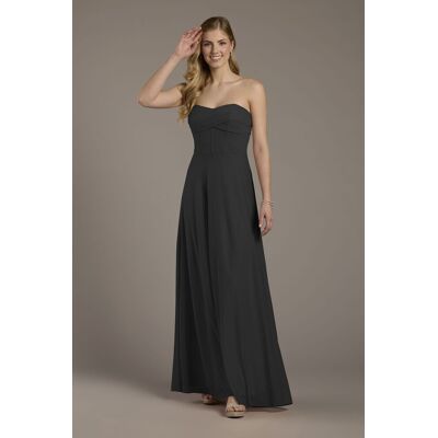 Celebrate DB Studio Mesh Twist Bodice Corset A-Line Dress in Black Size: 26 David's Bridal Celebrate DB Studio Mesh Twist Bodice Corset A-Line Dress in Black Size: 26 David's Bridal