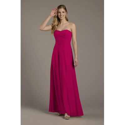 Celebrate DB Studio Mesh Twist Bodice Corset A-Line Dress in Berry Size: 26 David's Bridal Celebrate DB Studio Mesh Twist Bodice Corset A-Line Dress in Berry Size: 26 David's Bridal