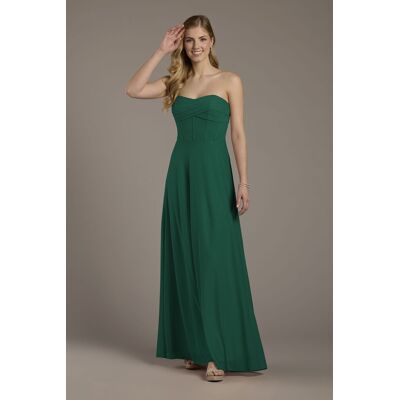Celebrate DB Studio Mesh Twist Bodice Corset A-Line Dress in Juniper Size: 20 David's Bridal Celebrate DB Studio Mesh Twist Bodice Corset A-Line Dress in Juniper Size: 20 David's Bridal