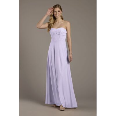 Celebrate DB Studio Mesh Twist Bodice Corset A-Line Dress in Iris Size: 30 David's Bridal Celebrate DB Studio Mesh Twist Bodice Corset A-Line Dress in Iris Size: 30 David's Bridal