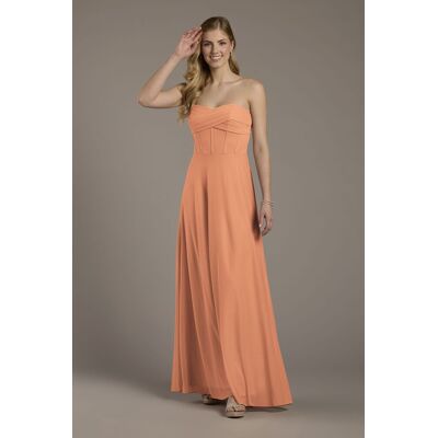 Celebrate DB Studio Mesh Twist Bodice Corset A-Line Dress in Terracotta Size: 20 David's Bridal Celebrate DB Studio Mesh Twist Bodice Corset A-Line Dress in Terracotta Size: 20 David's Bridal
