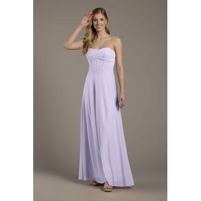 Celebrate DB Studio Mesh Twist Bodice Corset A-Line Dress in Iris Size: 30 David's Bridal Celebrate DB Studio Mesh Twist Bodice Corset A-Line Dress in Iris Size: 30 David's Bridal
