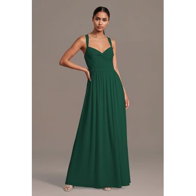 Celebrate DB Studio Chiffon Pleated Bodice A-Line Dress in Juniper Size: 4X David's Bridal Celebrate DB Studio Chiffon Pleated Bodice A-Line Dress in Juniper Size: 4X David's Bridal