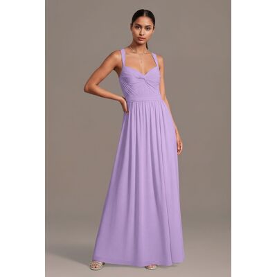 Celebrate DB Studio Chiffon Pleated Bodice A-Line Dress in Lavender Size: 4X David's Bridal Celebrate DB Studio Chiffon Pleated Bodice A-Line Dress in Lavender Size: 4X David's Bridal