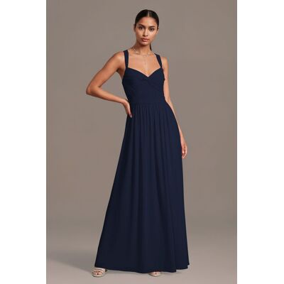 Celebrate DB Studio Chiffon Pleated Bodice A-Line Dress in Marine Size: 4X David's Bridal Celebrate DB Studio Chiffon Pleated Bodice A-Line Dress in Marine Size: 4X David's Bridal