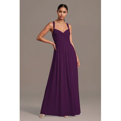 Celebrate DB Studio Chiffon Pleated Bodice A-Line Dress in Plum Size: 4X David's Bridal Celebrate DB Studio Chiffon Pleated Bodice A-Line Dress in Plum Size: 4X David's Bridal