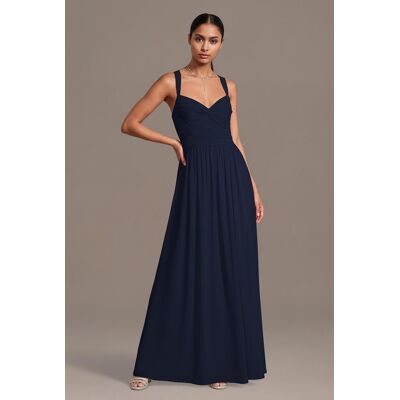 Celebrate DB Studio Chiffon Pleated Bodice A-Line Dress in Marine Size: 4X David's Bridal Celebrate DB Studio Chiffon Pleated Bodice A-Line Dress in Marine Size: 4X David's Bridal