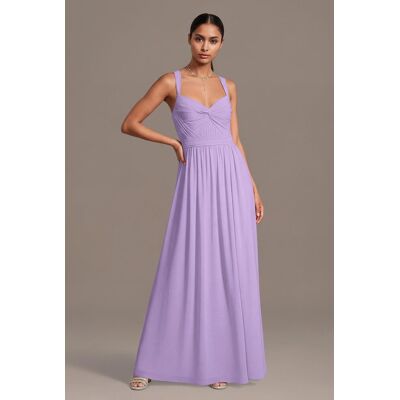 Celebrate DB Studio Chiffon Pleated Bodice A-Line Dress in Lavender Size: Large David's Bridal Celebrate DB Studio Chiffon Pleated Bodice A-Line Dress in Lavender Size: Large David's Bridal