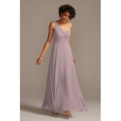 Celebrate DB Studio Full Skirt Bridesmaid Dress With One Shoulder in Lavender Haze Size: 6 David's Bridal Celebrate DB Studio Full Skirt Bridesmaid Dress With One Shoulder in Lavender Haze Size: 6 David's Bridal