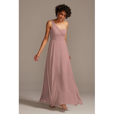 Celebrate DB Studio Full Skirt Dress With One Shoulder in Quartz Size: 26 David's Bridal Celebrate DB Studio Full Skirt Dress With One Shoulder in Quartz Size: 26 David's Bridal