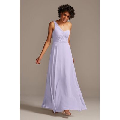 Celebrate DB Studio Full Skirt Dress With One Shoulder in Iris Size: 26 David's Bridal Celebrate DB Studio Full Skirt Dress With One Shoulder in Iris Size: 26 David's Bridal