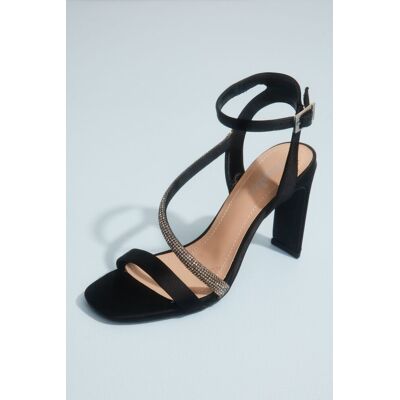 Charles By Charles David Asymmetrical Rhinestone Stilettos in Black Size: 7.5 David's Bridal Charles By Charles David Asymmetrical Rhinestone Stilettos in Black Size: 7.5 David's Bridal