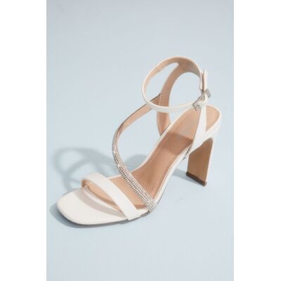 Charles By Charles David Asymmetrical Rhinestone Stilettos in White Size: 8 David's Bridal Charles By Charles David Asymmetrical Rhinestone Stilettos in White Size: 8 David's Bridal