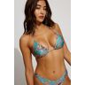 Garage Hardware Triangle Bikini Top Paisley Blue XS Women