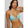 Garage Ruffle Triangle Bikini Top Petite Four Blue L Women