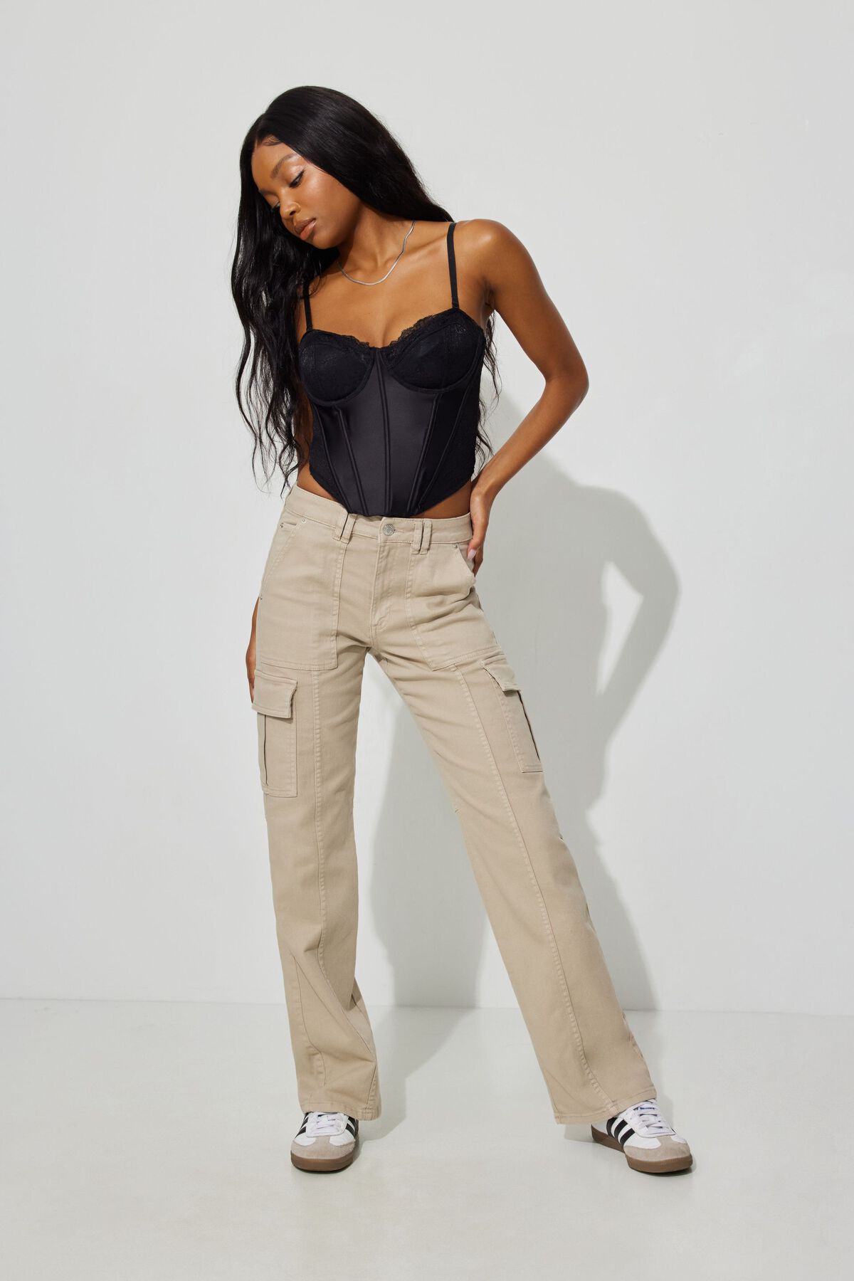 Garage Camden Cargo Pant String Beige 9 Women