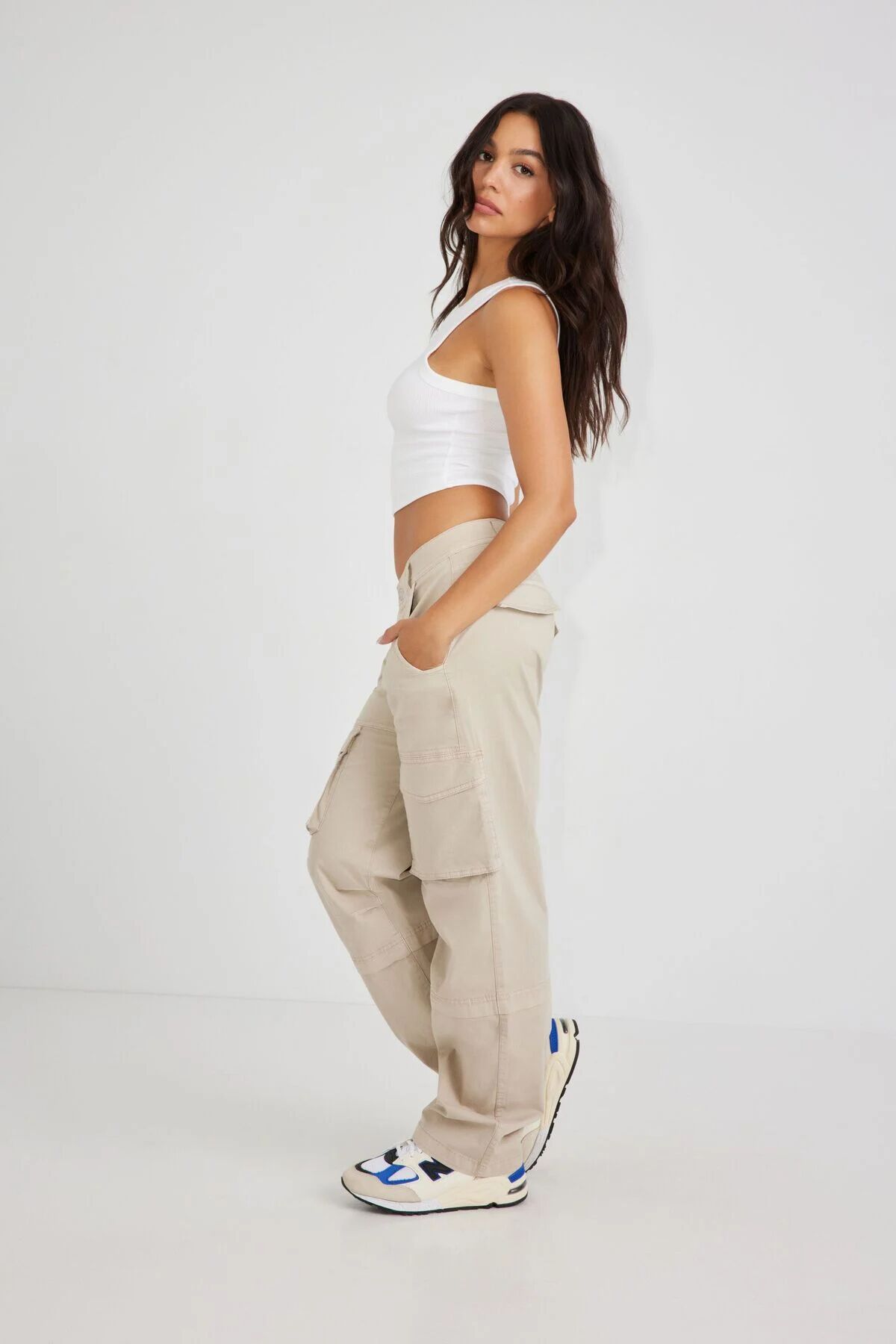 Garage Remi Straight Cargo Pant String Beige 11 Women